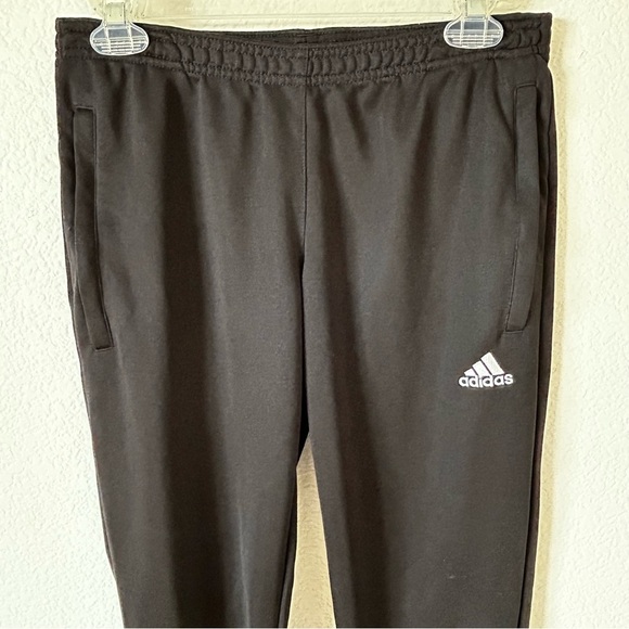 Adidas Black Track, Running, workout Pants with Zipper Legs - Picture 2 of 9